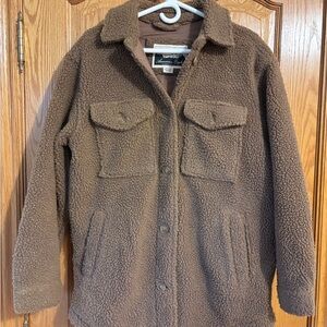 American Eagle Outfitters Brown Sherpa Jacket